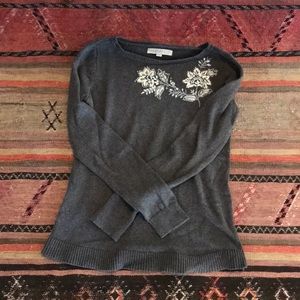 Ann Taylor Loft Small Embroidered Sweater